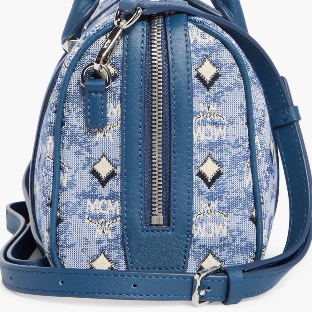 MCM Denim Satchel Crossbody Bag NWT - Picture 3 of 7